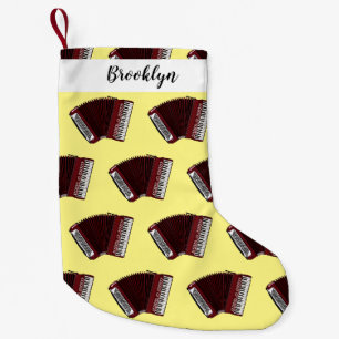 Accordion cartoon illustration small christmas stocking