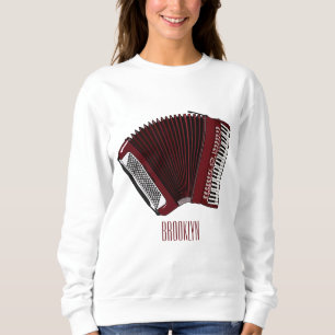 Accordion cartoon illustration sweatshirt