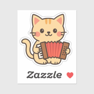 Accordion Cat Drawing