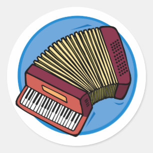 accordion classic round sticker