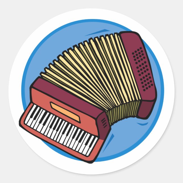 accordion classic round sticker (Front)