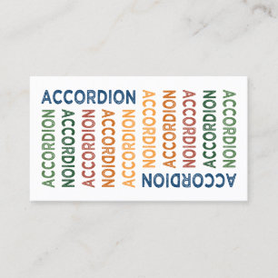 Accordion Cute Colourful Business Card