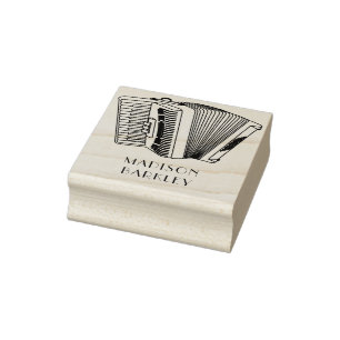 Accordion Instrument Musician Music Teacher Rubber Stamp