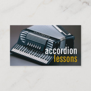 Accordion Lessons Music Instruments Teacher Business Card