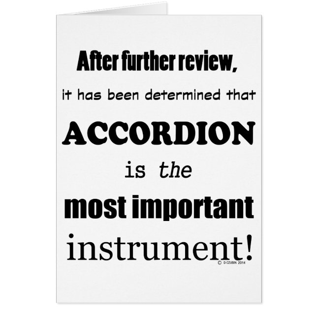 Accordion Most Important Instrument (Front)