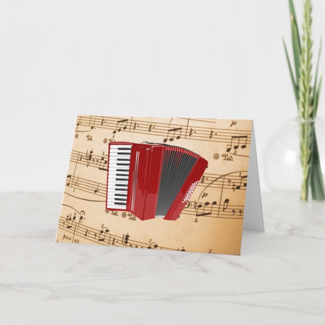 Accordion Music, popular design, Card (Front)