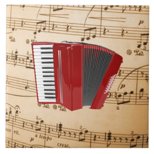 Accordion Music, popular design, Tile