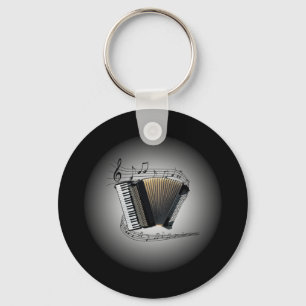 Accordion ~ Musical Globe ~ Musical Scale ~ Keychain