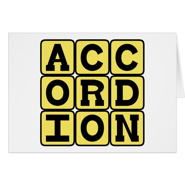 Accordion, Musical Instrument (Front Horizontal)