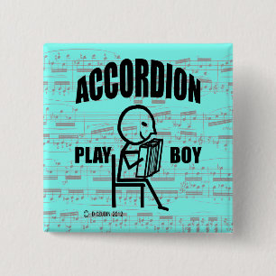Accordion Play Boy 2 Inch Square Button