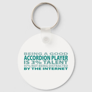 Accordion Player 3% Talent Keychain