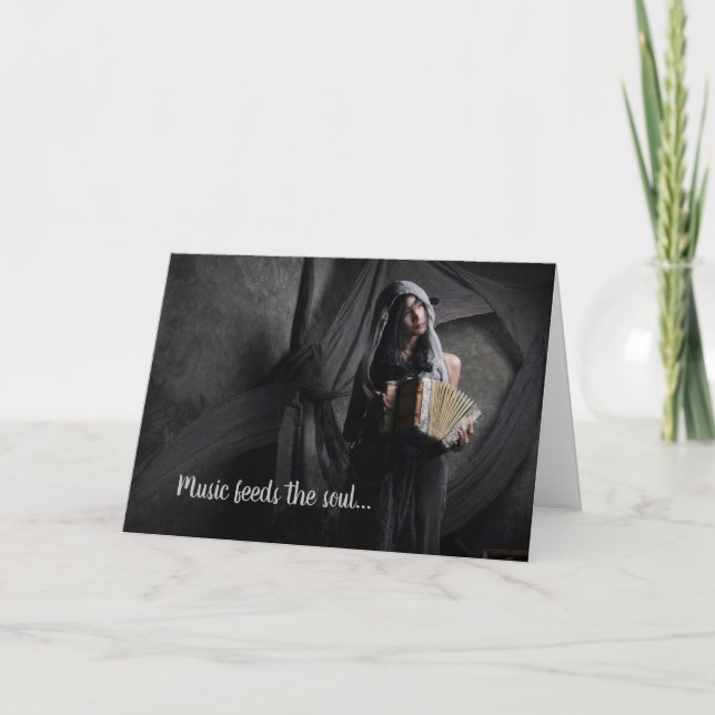 Accordion Player Accordionist Musician Birthday Card (Front)