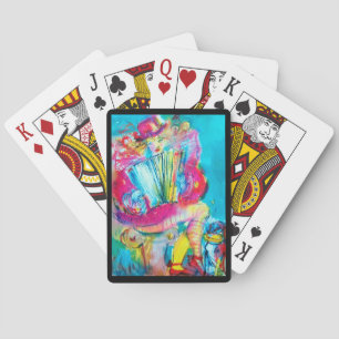 ACCORDION PLAYER IN THE NIGHT PLAYING CARDS