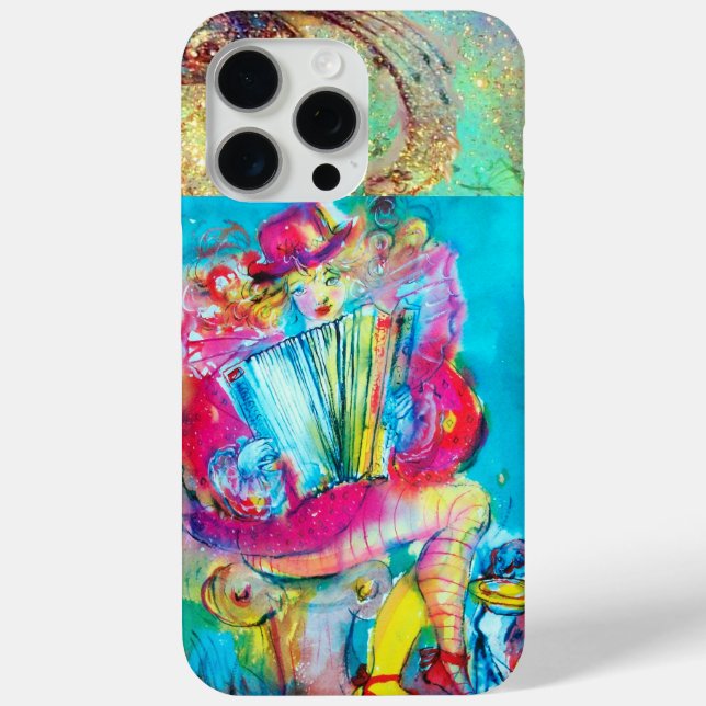 ACCORDION PLAYER IN THE NIGHT Watercolor Case-Mate iPhone Case (Back)