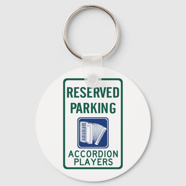 Accordion Player Parking Keychain (Front)