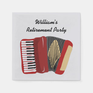 Accordion Players Polka Themed Party Napkin