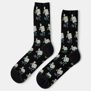 Accordion Playing Stickman Socks