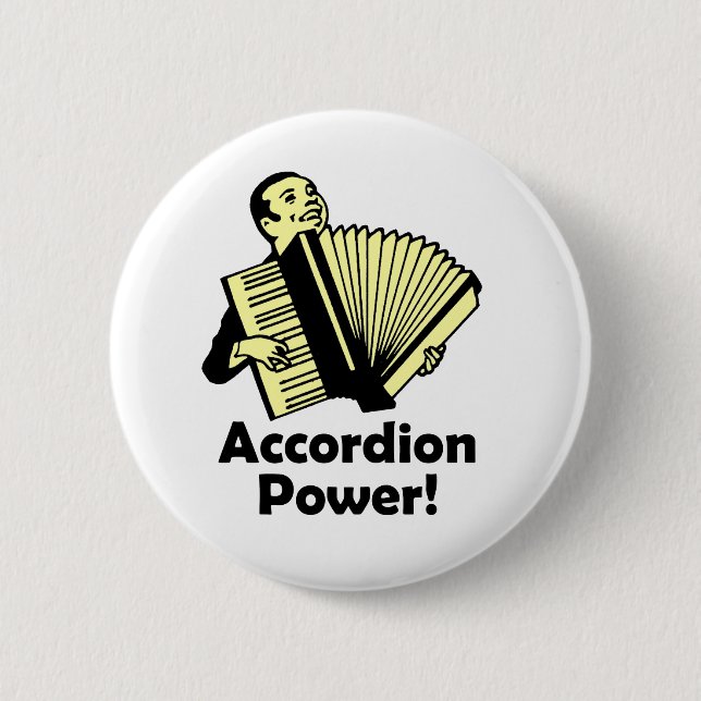 Accordion Power! 2 Inch Round Button (Front)