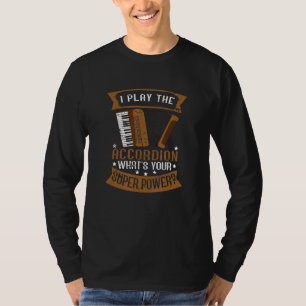 Accordion Superpower Air Accordion Polka Music Ins T-Shirt