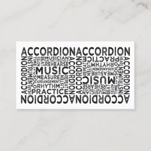 Accordion Typography Business Card
