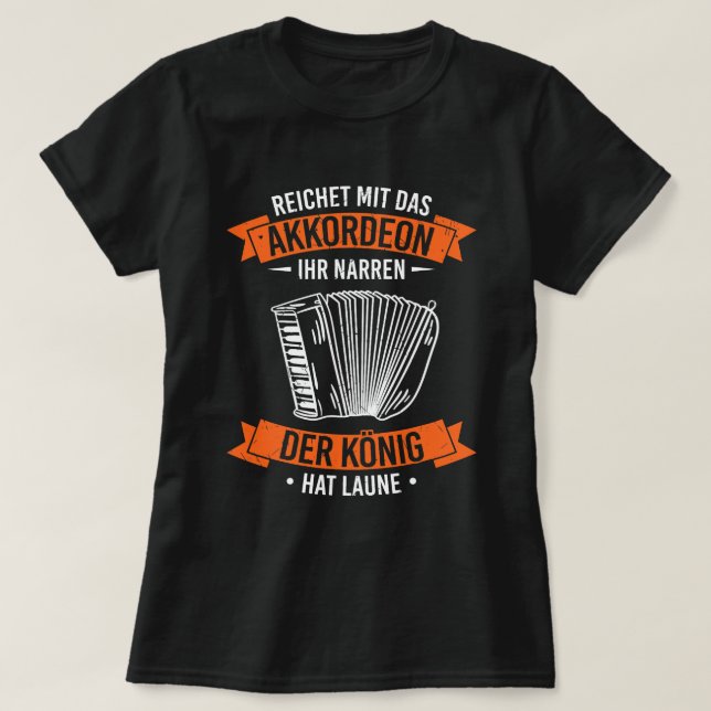 Accordion Your Jester Musician Harmonica Instrumen T-Shirt (Design Front)