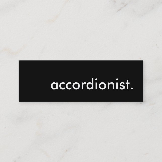 accordionist. mini business card (Front)