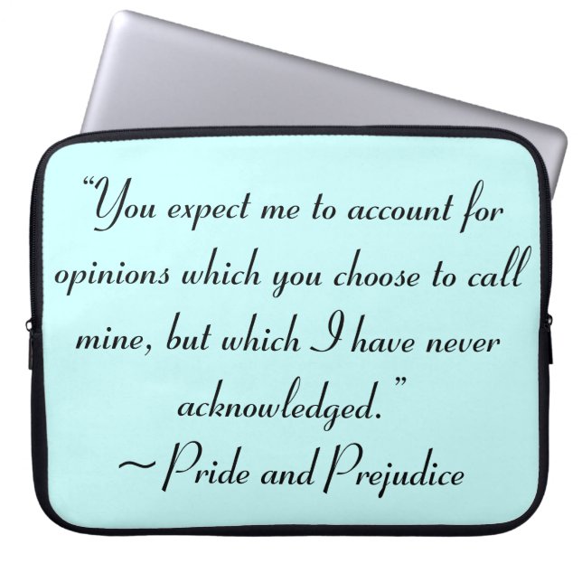 Account for Opinions Jane Austen Quote Laptop Sleeve (Front)