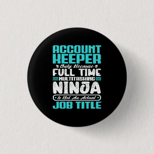 Account Keeper Job Title Profession Skills 1 Inch Round Button