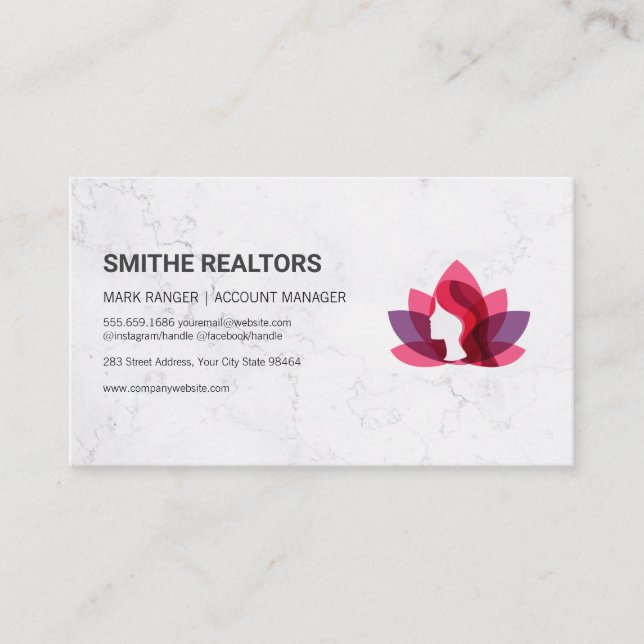 Account Manager | Finance | Lotus Woman Appointment Card (Front)