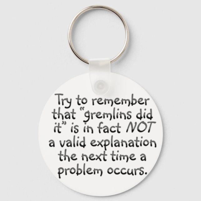 Accountability: The next time an error occurs Keychain (Front)