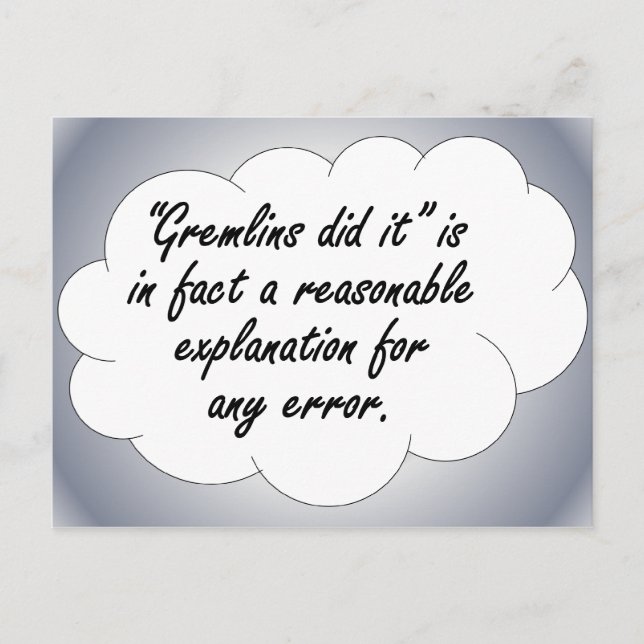 Accountability: The next time an error occurs Postcard (Front)