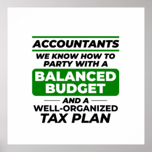 Accountant Accounting Bookkeeping Finance Funny  Poster