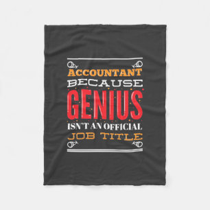 Accountant An Offical Job Title Fleece Blanket