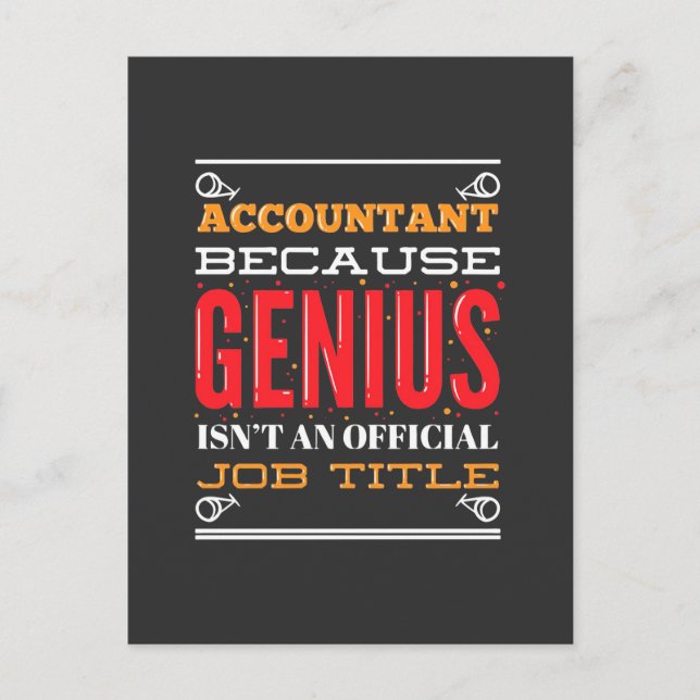 Accountant An Offical Job Title Invitation Postcard (Front)