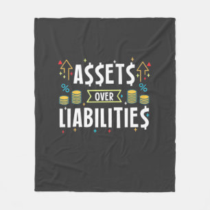 Accountant Assets Over Liabilities Fleece Blanket