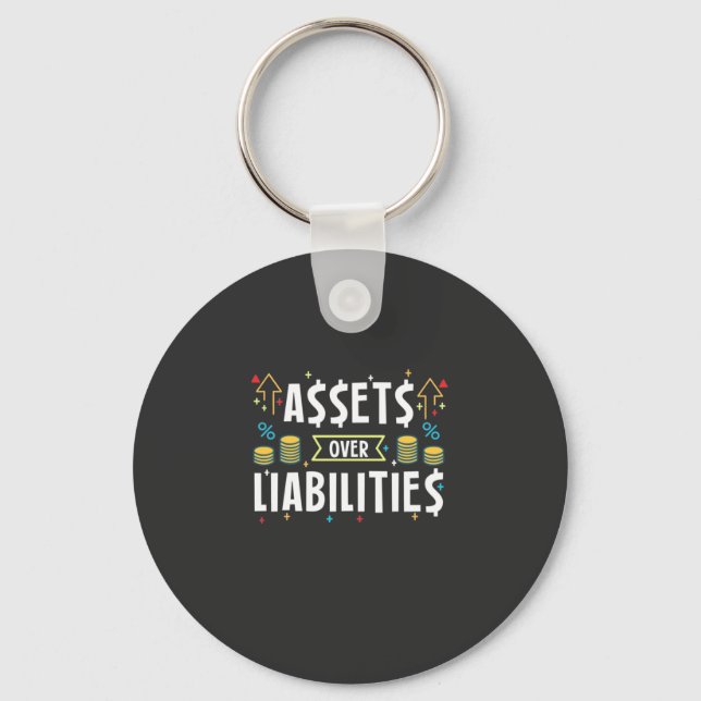 Accountant Assets Over Liabilities Keychain (Front)