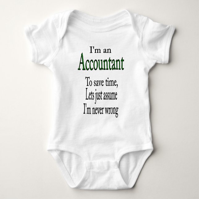 ACCOUNTANT BABY BODYSUIT (Front)