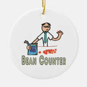 Accountant Bean Counter Ceramic Ornament
