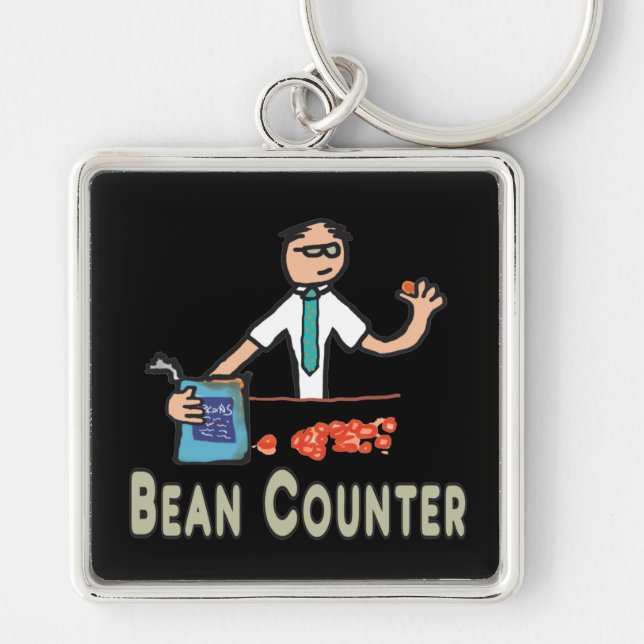 Accountant Bean Counter Keychain (Front)