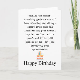 Accountant birthday card