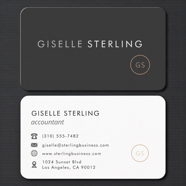 Accountant Black Professional Business Card (Creator Uploaded)