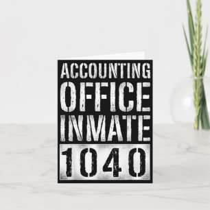Accountant Bookkeeper Accounting Prison Jail Card