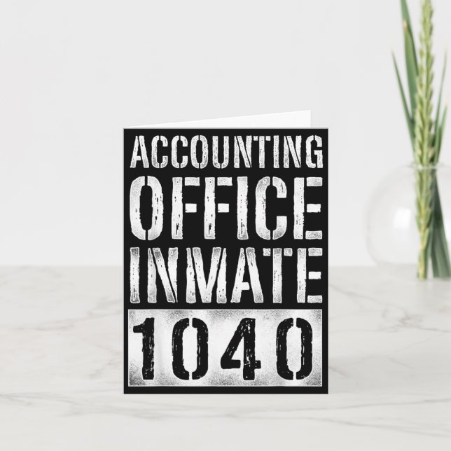 Accountant Bookkeeper Accounting Prison Jail Card (Front)