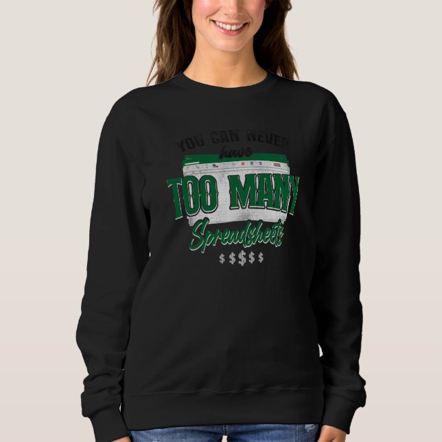 Accountant Bookkeeper Accounting Spreadsheet Vinta Sweatshirt (Front)