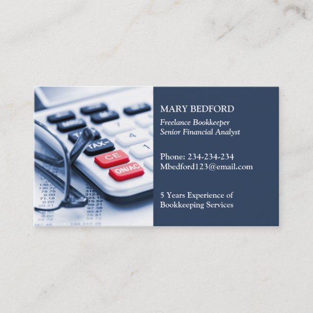Bookkeeping Business Cards & Profile Cards Zazzle CA