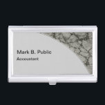 Accountant Business Card Holder<br><div class="desc">Accountant business card holder with sleek, simple, modern design that includes a stone looking design element and text area that lets you personalize it and make your own. A simple design that stands out and makes a great first impression. An inexpensive way to protect your business cards that show off...</div>