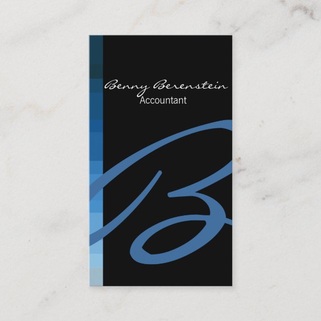 Accountant Business Card Monogram (Front)