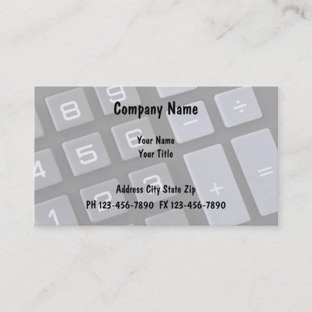 bookkeeping business cards