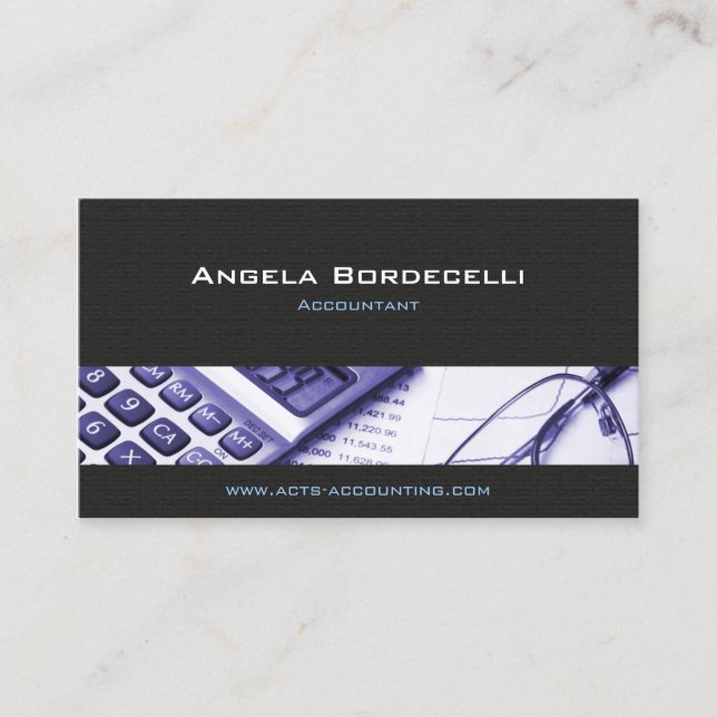 Accountant Calculator Accounting Finance Business Card (Front)