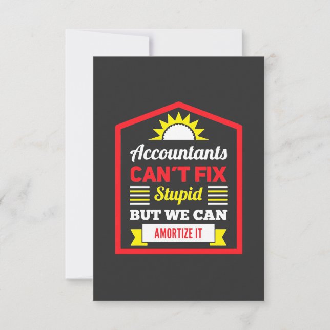 Accountant Can Fix It Thank You Card (Front)